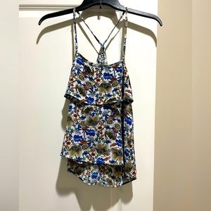 Lily White ruffled tank- size S